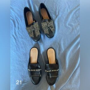 Both pairs of Target black shoes